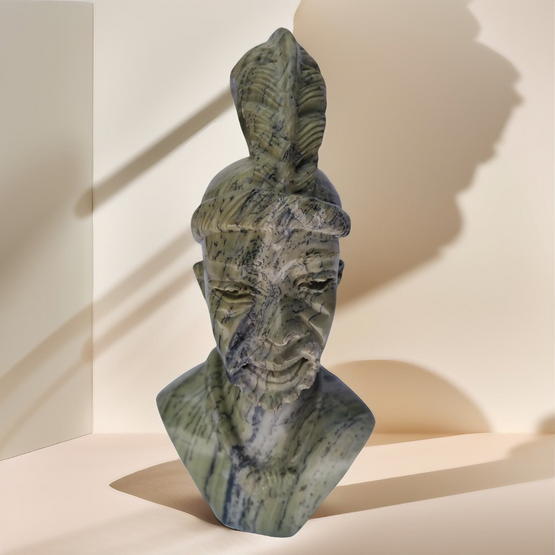 Handcrafted Stone Headman Bust