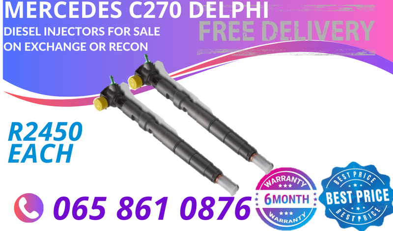 MERCEDES C270 DELPHI DIESEL INJECTORS FOR SALE ON EXCHANGE OR TO RECON WITH WARRANTY