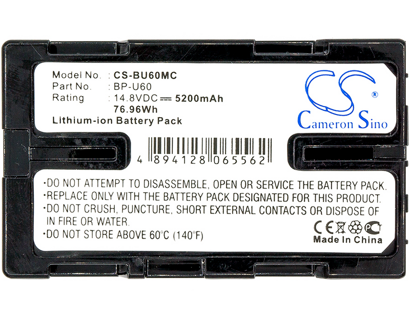 Camera Battery CS-BU60MC for SONY BP-U60 etc.