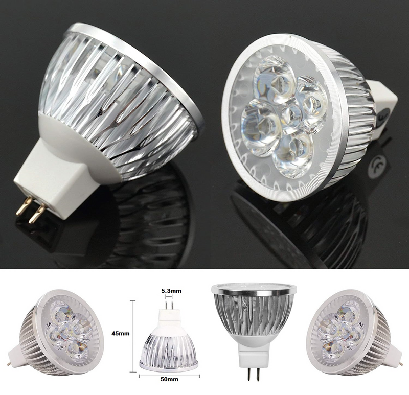 LED Light Bulbs: MR16 5W 12Volts Cool White Downlights, Spotlights. Brand New Products.