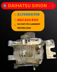 Daihatsu sirion alternator Whatsapp me today 0636348112