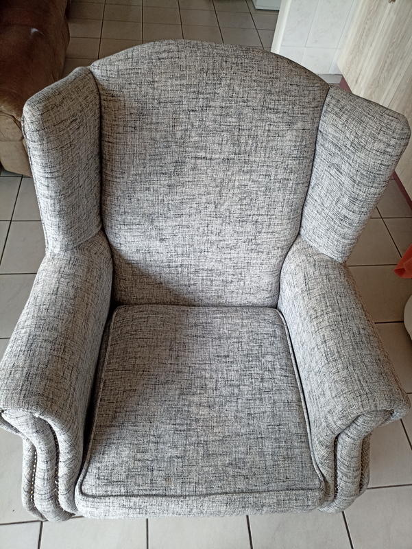 Wing Back Chair Grey
