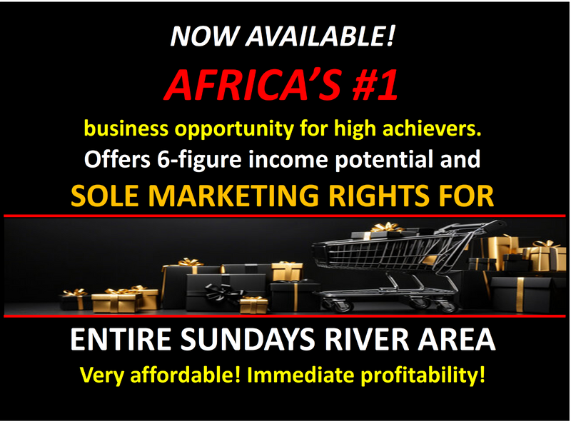 SUNDAYS RIVER TERRITORY - NEW RELEASE - MAGNIFICENT HIGH INCOME MARKETING BUSINESS