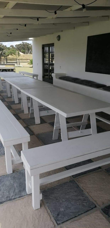 2.3m TABLES AND TRESTLES X5 SETS