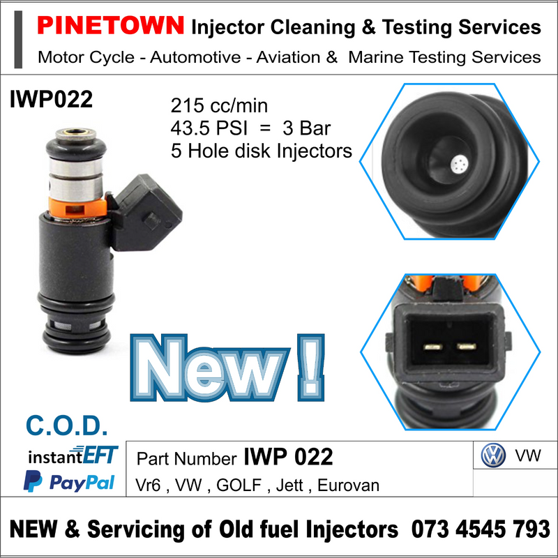 VW Caravelle T4 2.8  2.9 VR6 Fuel Injector IWP022