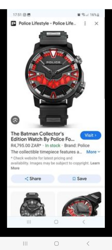 Limited edotion Police Batman watch