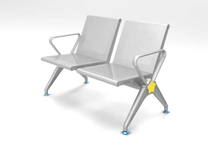 New Patented Heavy Duty Airport|Waiting Area|Hospital Chair 2 Seater-Pentagon Beam -R199