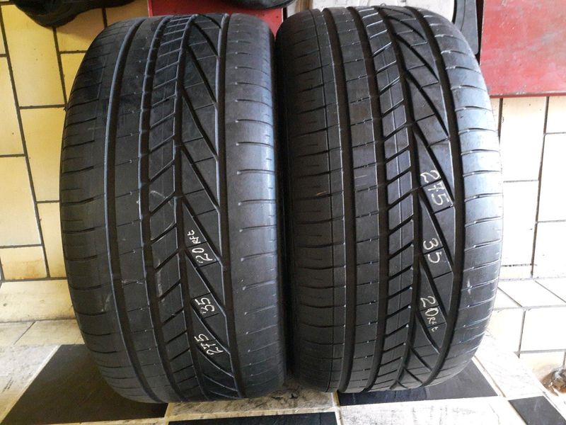275/35/20×2 Goodyear runflat we are selling quality used tyres at affordable prices with fitting.