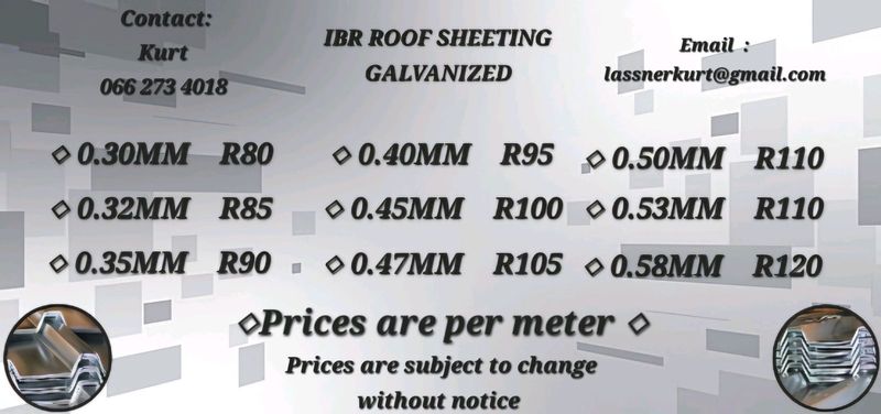 IBR ROOF SHEETING
