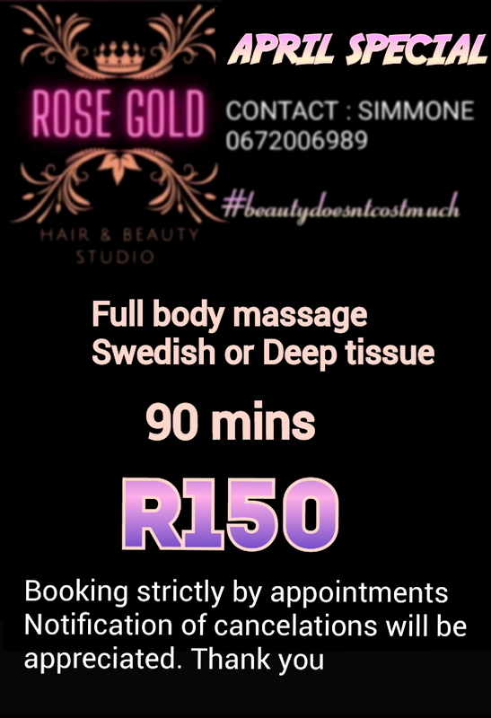 Full body massage special 90min R150