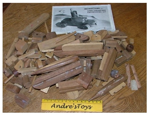 old wooden toys ~ Simba Streamlined Engineering set from the 60&#96;s?
