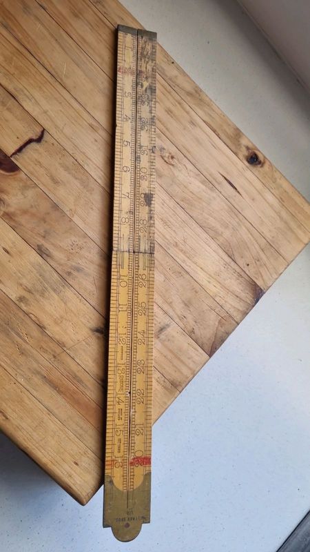 Vintage Rabone no1380 boxwood hand ruler.