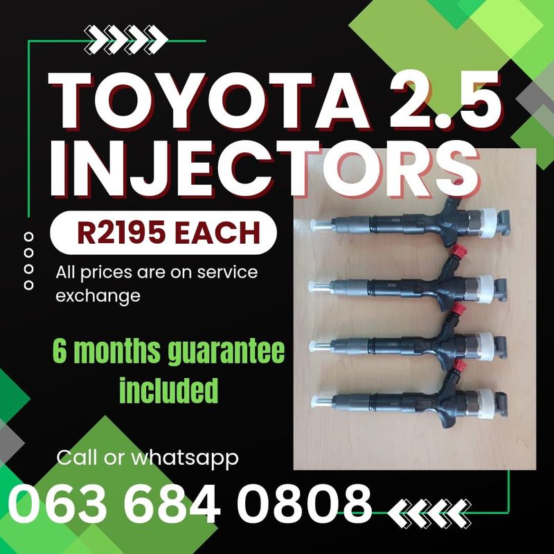 TOYOTA 2.5 DIESEL INJECTORS FOR SALE WITH WARRANTY