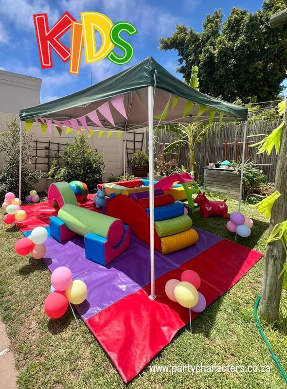 Jumping castles, soft play and kids party decor for hire (www.partycharacters.co.za)