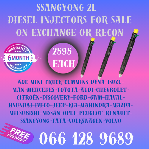 SSANGYONG 2L DIESEL INJECTORS FOR SALE ON EXCHANGE WITH FREE COPPER WASHERS