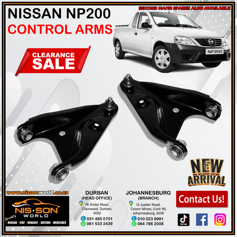 NISSAN NP200 CONTROL ARMS