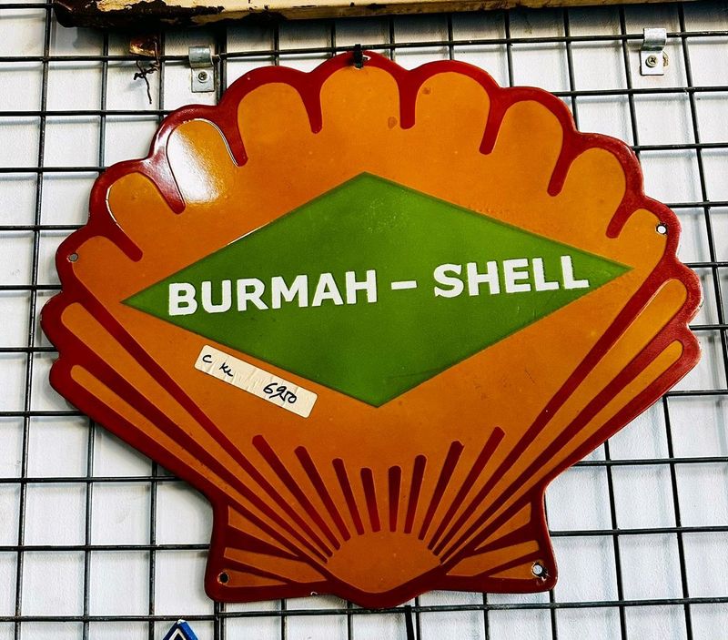 Burmah Shell Enamel Sign