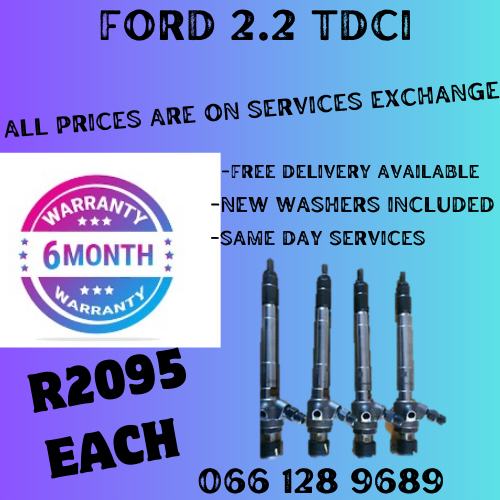 FORD 2.2 TDCI DIESEL INJECTORS FOR SALE ON EXCHANGE OR TO RECON YOUR OWN