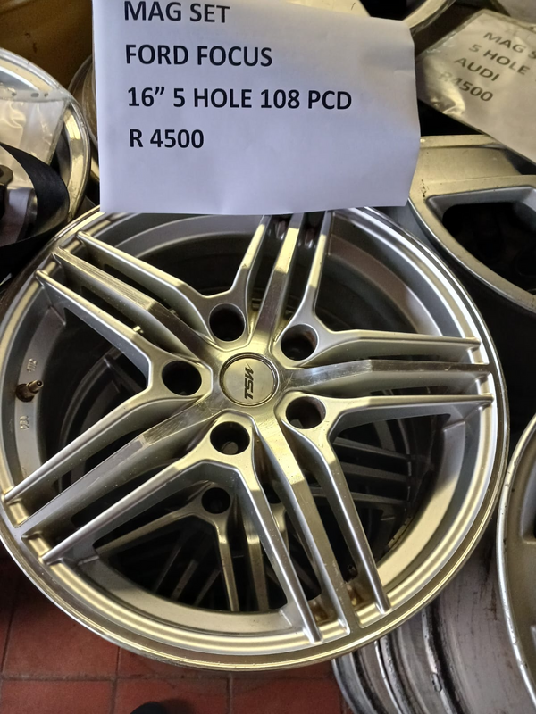 MAG SET FORD FOCUS 16&#34; 5 HOLE 108 PCD