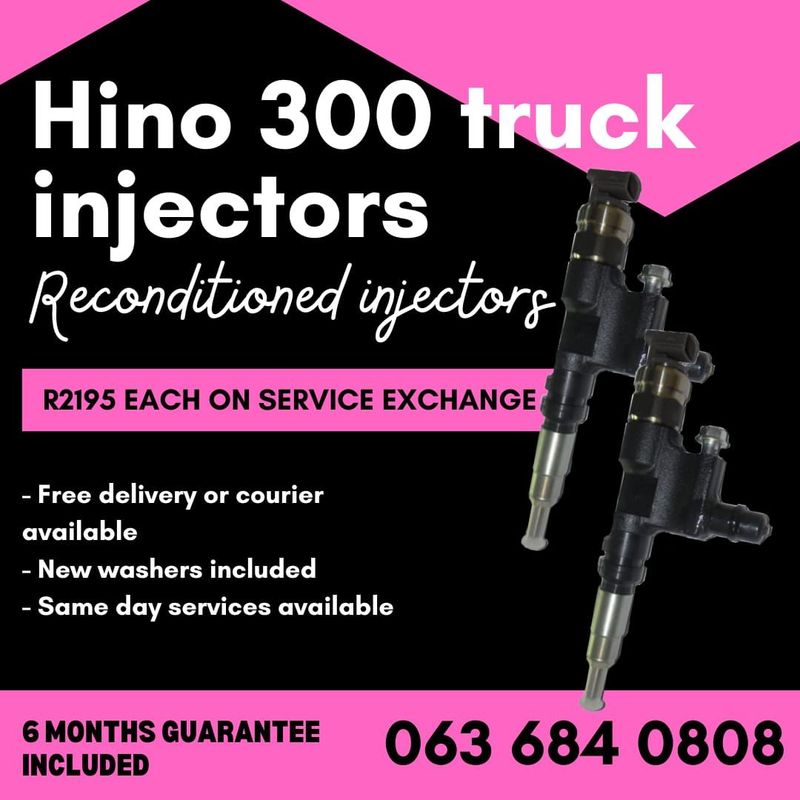 HINO TRUCK 300 DIESEL INJECTORS FOR SALE WITH WARRANTY ON