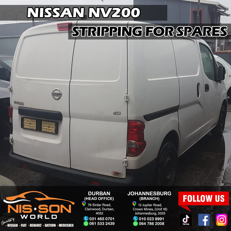 Nissan NV200 Stripping for spares