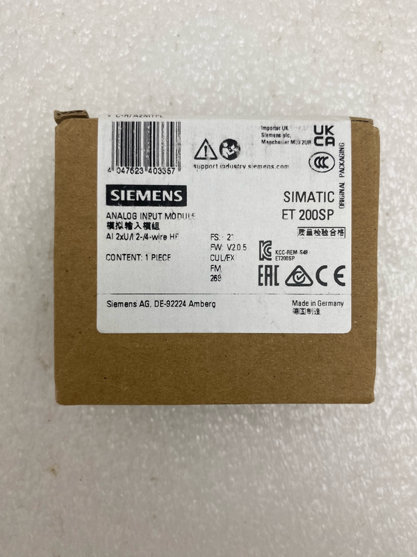 Siemens SIMATIC ET 200SP AI 2x U/I 2-.4-wire HF 6ES7134-6HB00-0CA1 / 6ES7 134-6HB00-0CA1
