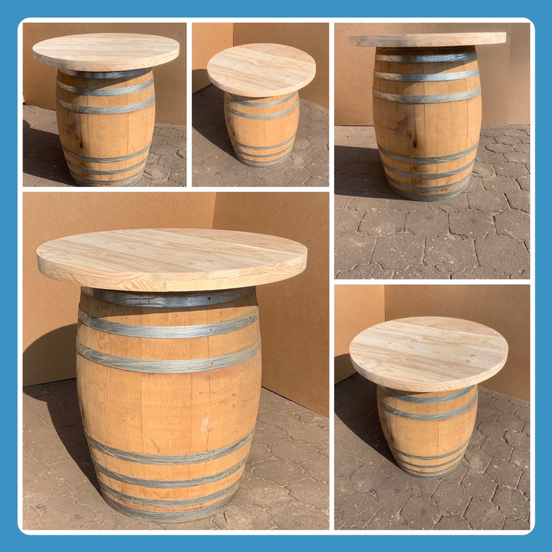 Wine   Barrel with top Cottage series 0900 Version 1 - Unvarnished (Raw)