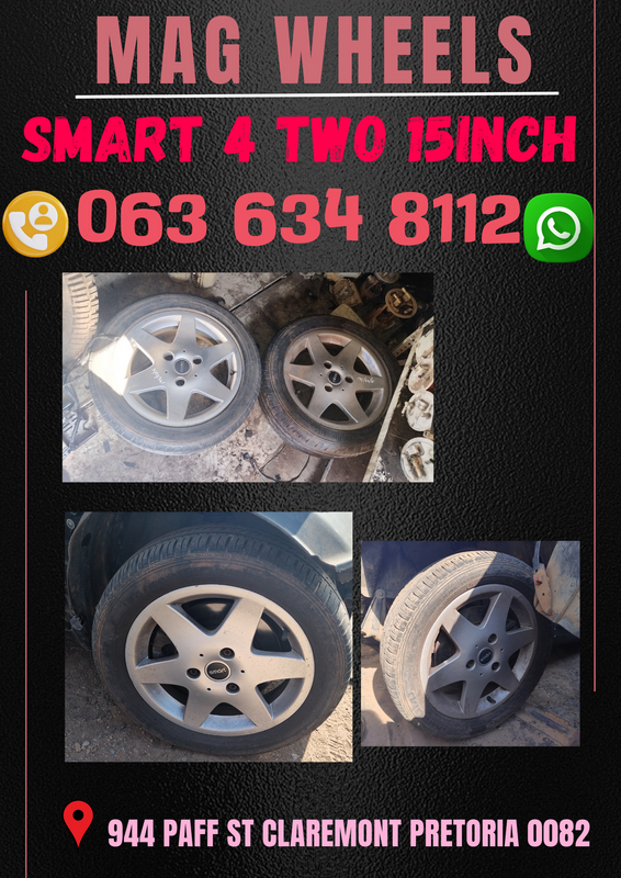 Smart 4 two 15inch mag wheels R4500 Call me 0636348112