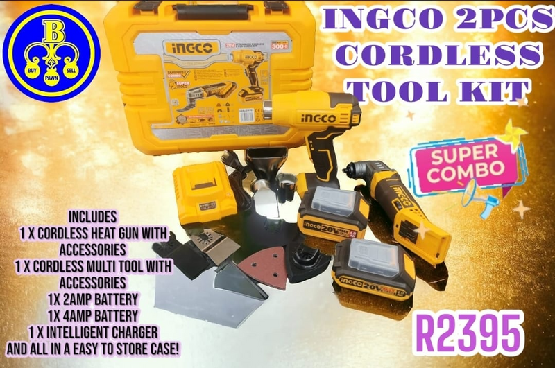 Ingco 2 Pc Cordless Combo Kit