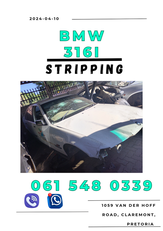 Bmw 316i stripping for spares Call or WhatsApp me 0615480339