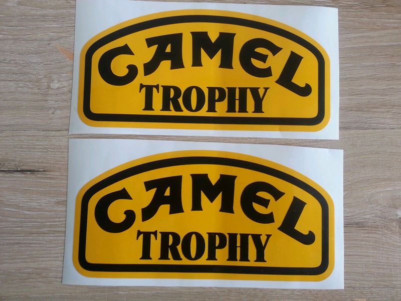 Pair of Land Rover Camel Trophy stickers decals graphics