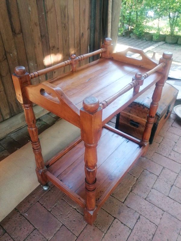 Vintage Cape Yellowood Tea Trolley.