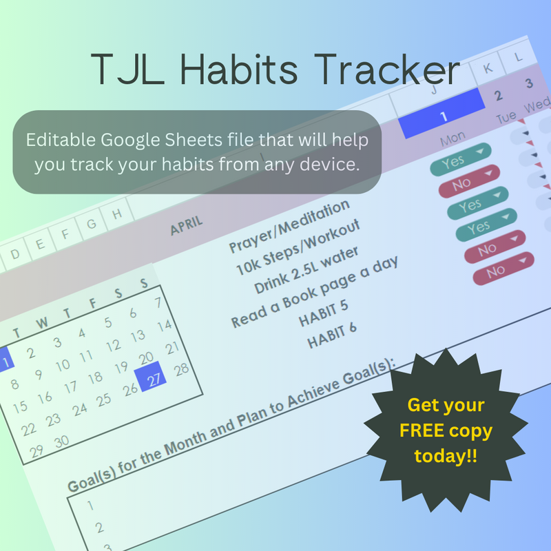 FREE Daily Habits Tracker on Google Sheets