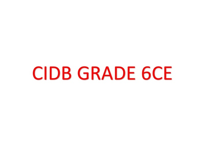 Company with CIDB grade 6 CE available for sale