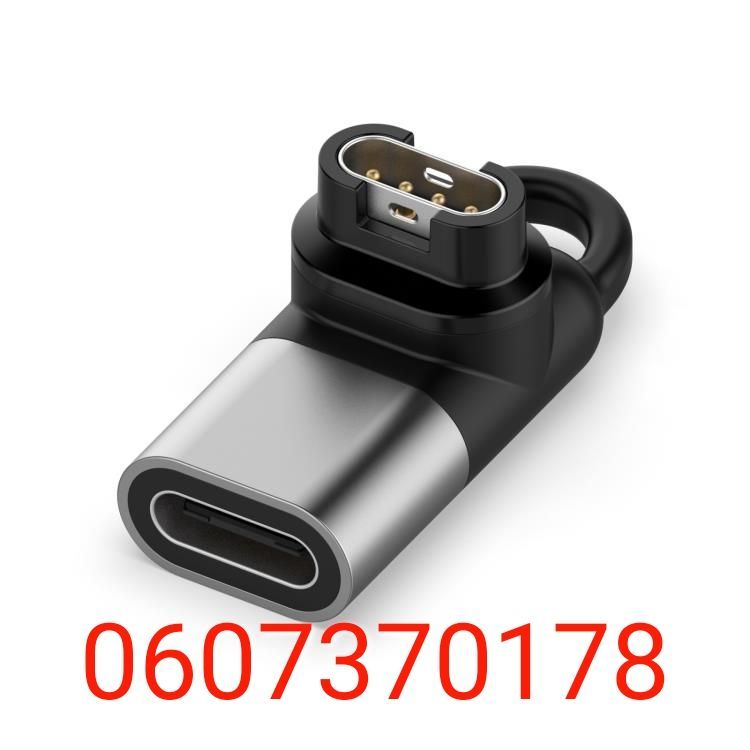 Garmin Charger Adapter For Garmin Fenix - Type C to Garmin 7/7S/7X/6/6S/6X - Silver (Brand New)