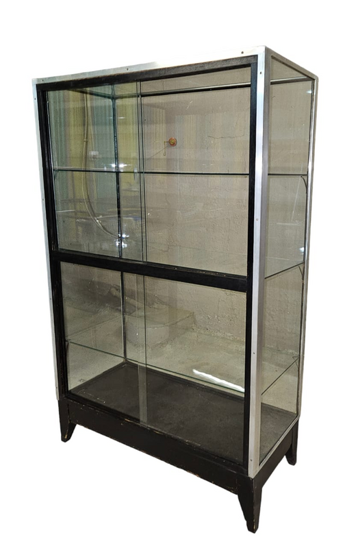 Merwitz Shopfitters Antique Show case with Glass shelf&#39;s &amp; Glass Sliding Doors