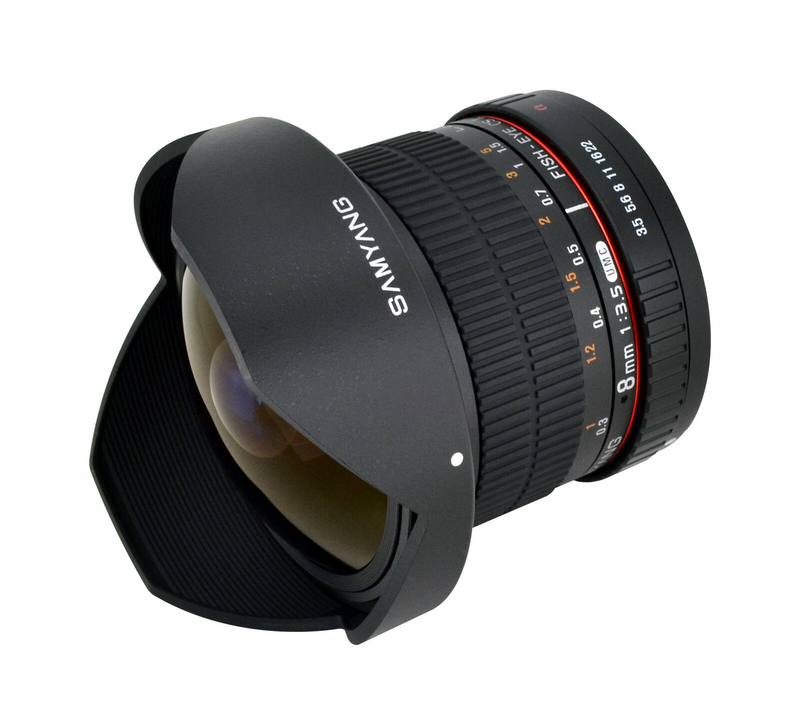 Samyang HD 8mm F3.5 Fisheye Lens for Canon T5i T4i T3i T3 60D 50D