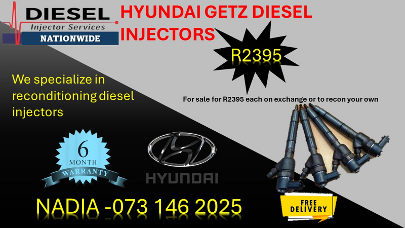 Hyundai Getz diesel injectors for sale on exchange we sell on exchange or recon