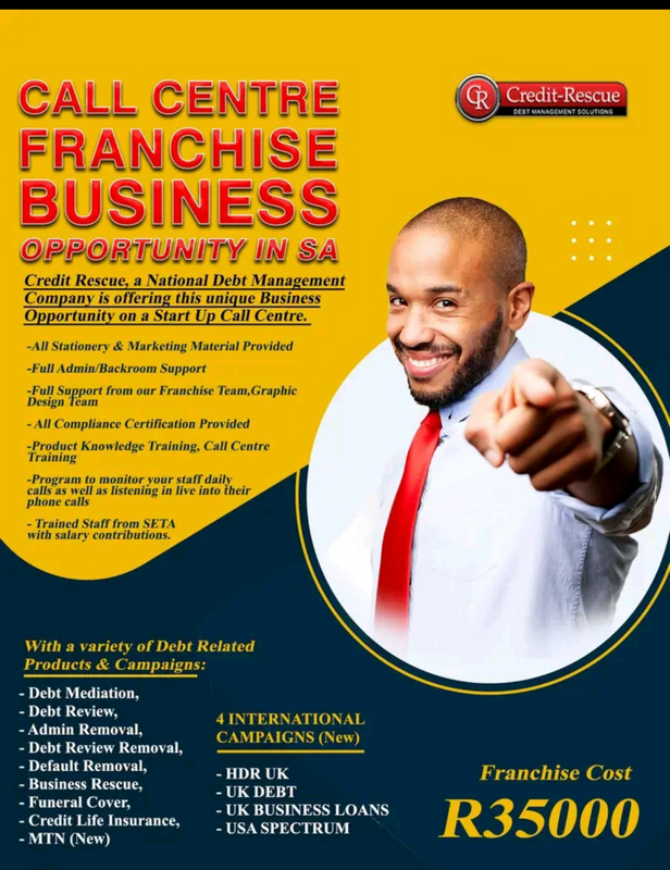 CALL CENTRE FRANCHISE BUSINESS OPPORTUNITY anywhere in GAUTENG