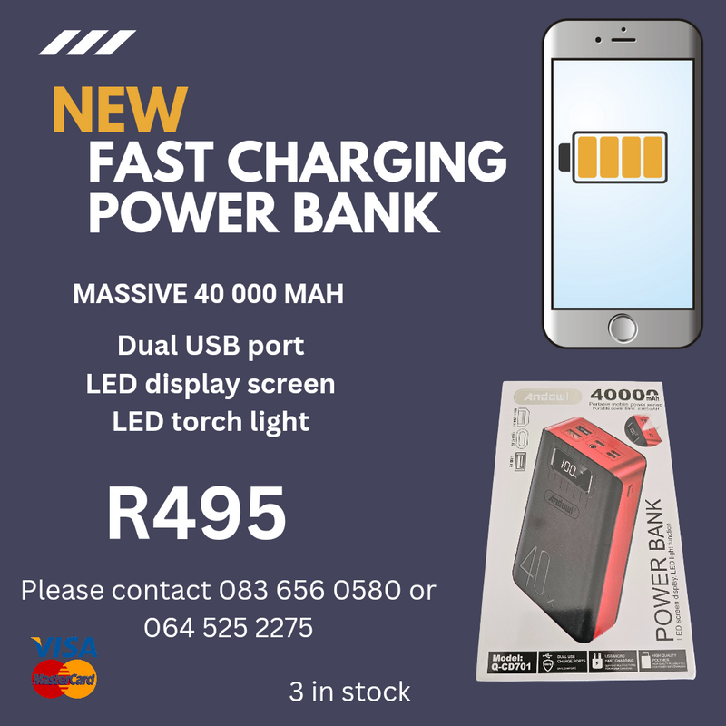 40 000mAh Fast Charging Power Bank