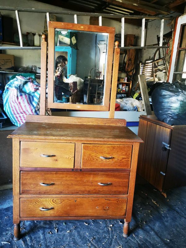 vintage oak dresser.