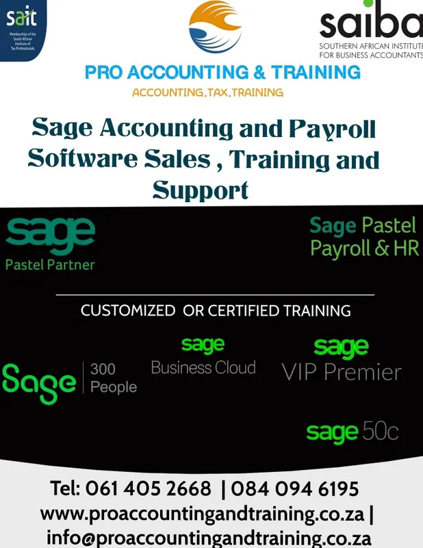 Sage Payroll hr and Accounting Training offered to individuals or companies