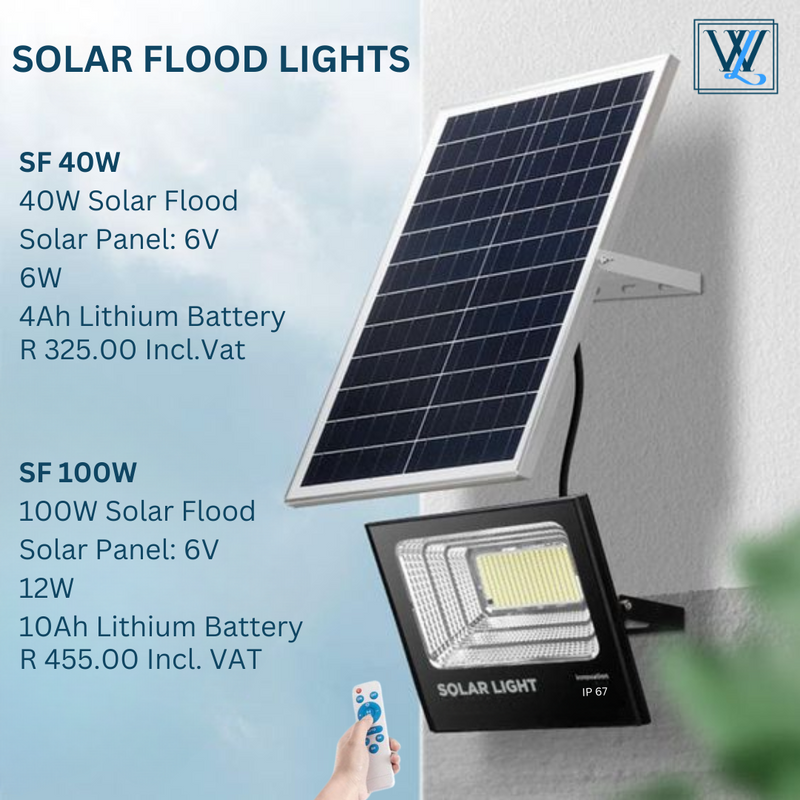 40W/100W Solar LED Flood Lights