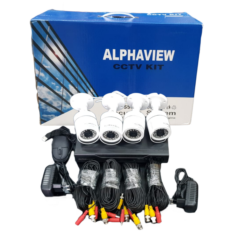 4 Channel CCTV Camera Alpha View Surveillance Kit