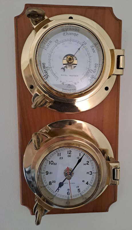 Porthole  Clock  and  Barometer