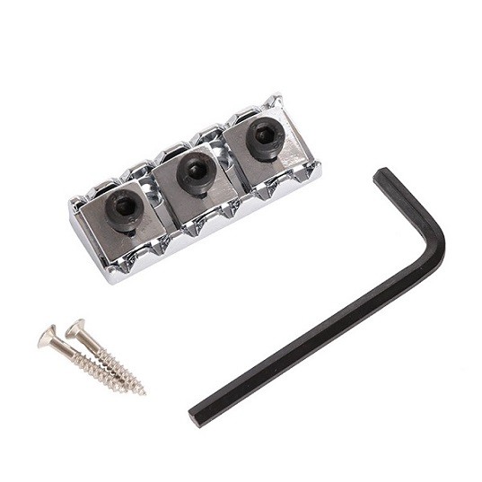 Chrome Guitar Floyd Rose type Tremolo Locking Nut 43mm