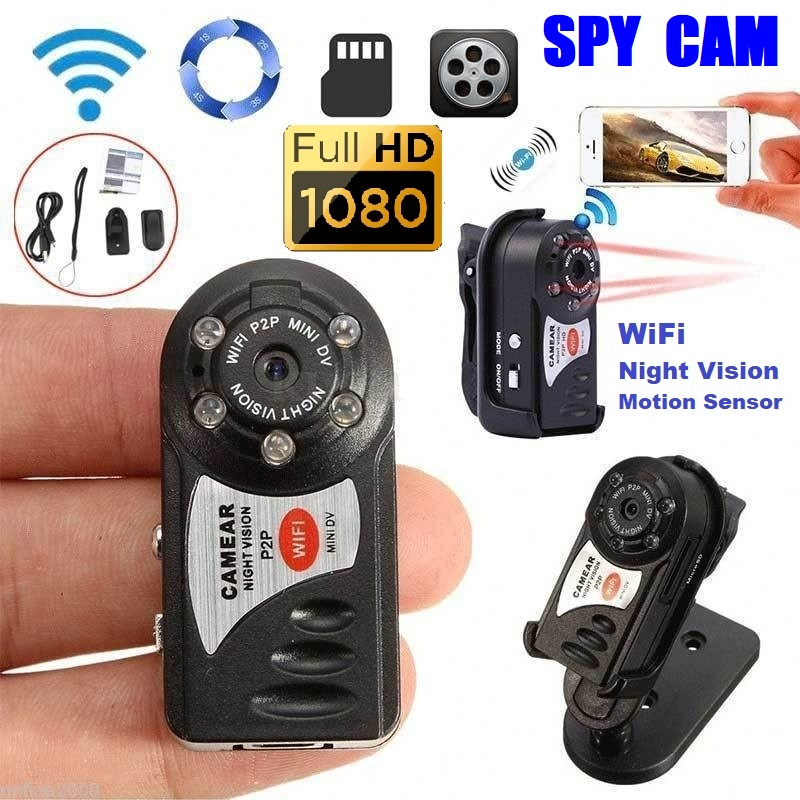WiFi Mini Hidden Spy Camera, Portable NVR WiFi Q7 P2P Miniature Spy DVR Camera. Brand New Products.