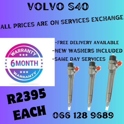 VOLVO S40 DIESEL INJECTORS FOR SALE ON EXCHANGE OR TO RECON YOUR OWN
