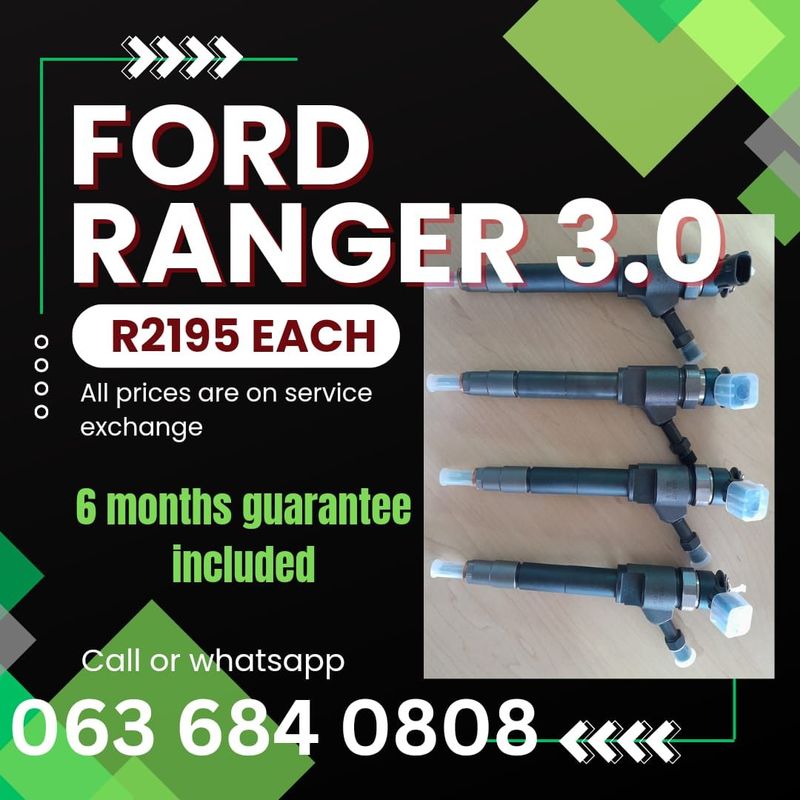 FORD RANGER 3.0 BRAND NEW AND RECONDITIONED DIESEL INJECTORS FOR SALE WITH WARRANTY