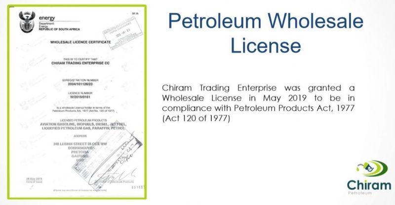 Petroleum Wholesale License We Apply
